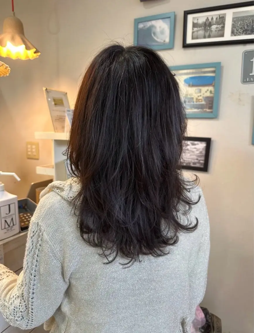 セミロング パーマ レディースカット募集 【川口市】小畑　翔のヘアスタイル