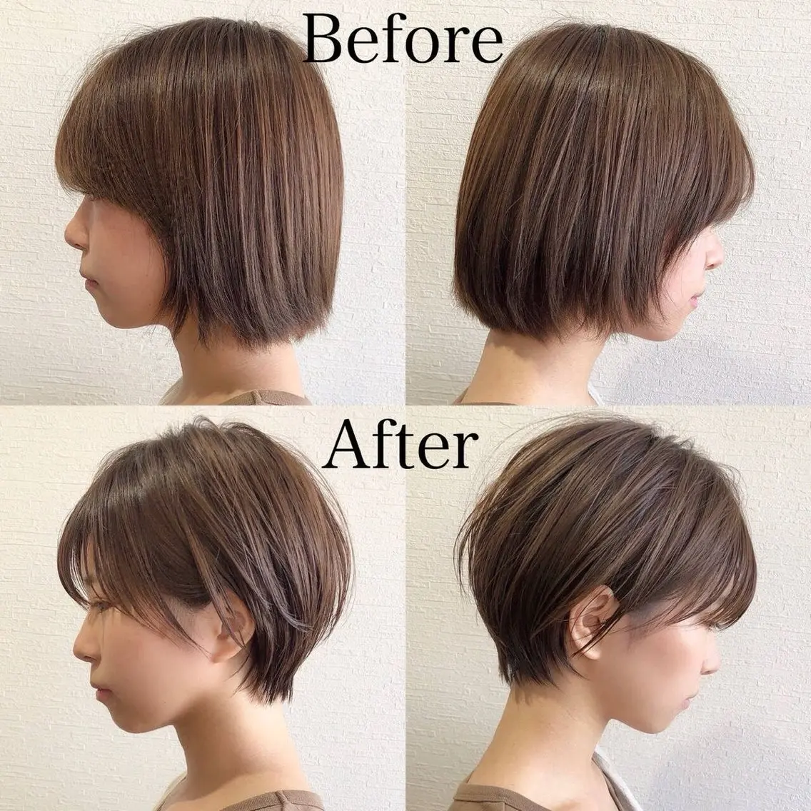 ショート カラー 小顔ショート🏅/ 透明感カラー/みらいのヘアスタイル