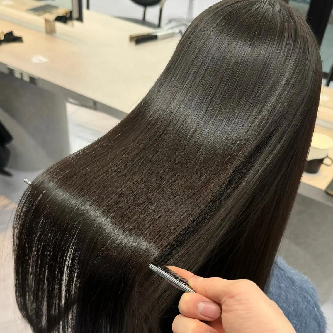 🥑平日限定🥑【髪質改善】・美髪矯正+カット+髪質改善oggi otto1STEPトリートメントの写真