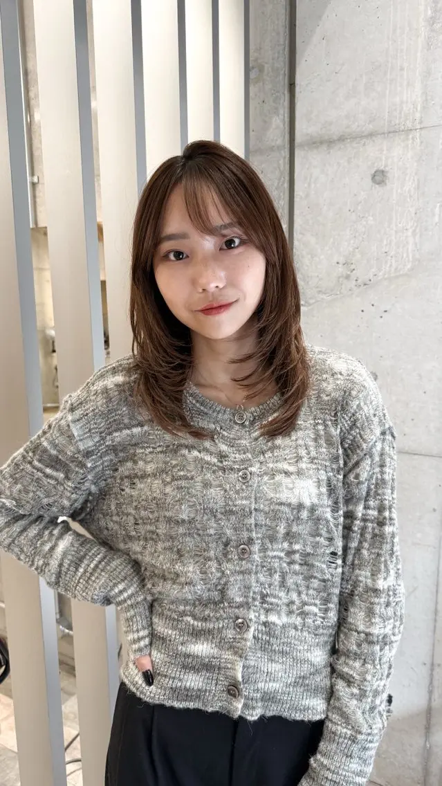 ミディアム ヘアアレンジ カット ヘアカラー 🌟透明感カラー🌟 はらしおりのヘアスタイル
