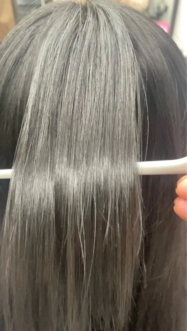 ロング パーマ ロングレイヤー ボブ 髪質改善 レイヤーカット ロング カット 縮毛矯正 トリートメント 👑髪質改善縮毛矯正 /フェード/森田のヘアスタイル