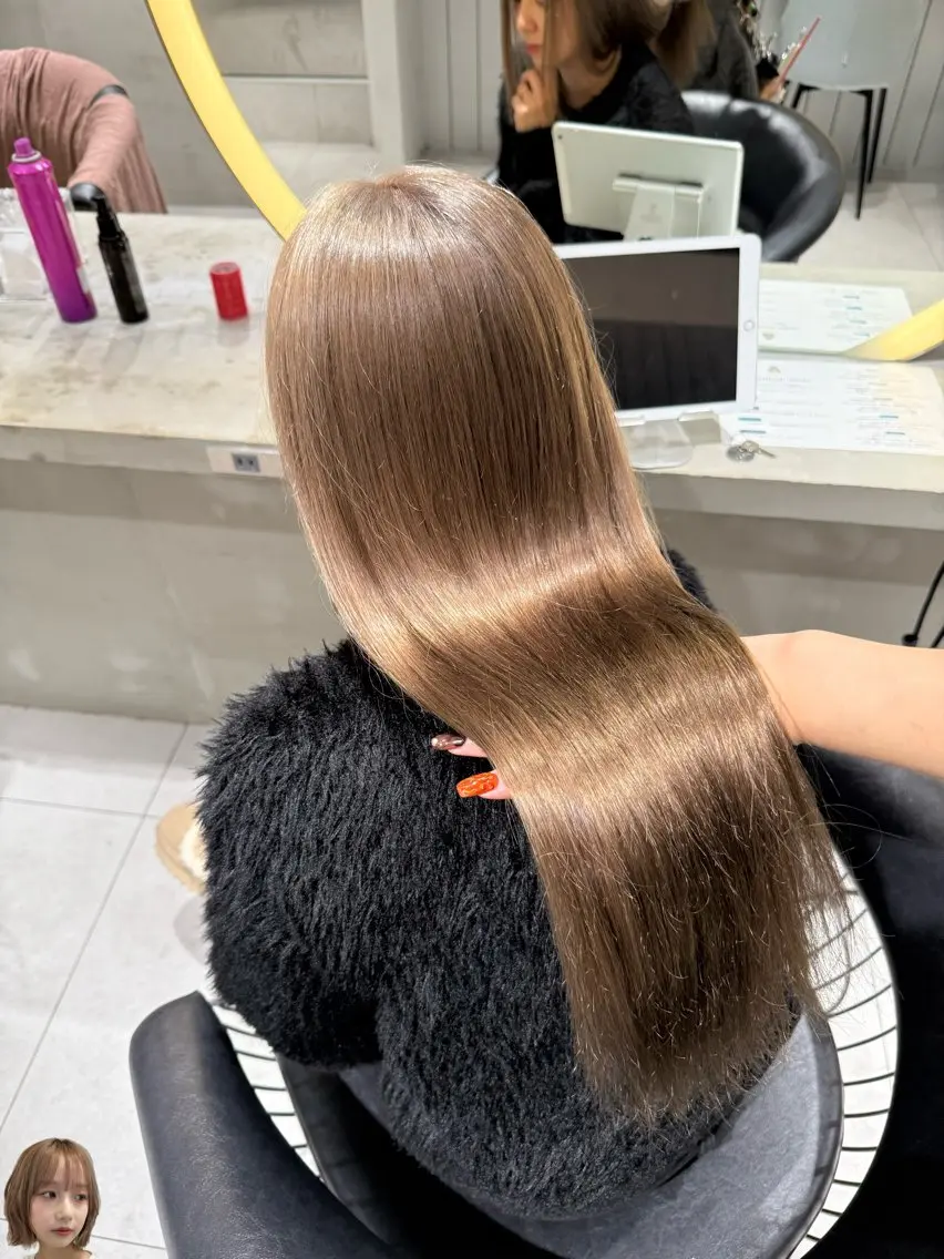 ブリーチ毛でも叶う!✨️美髪矯正+ トリートメントの写真
