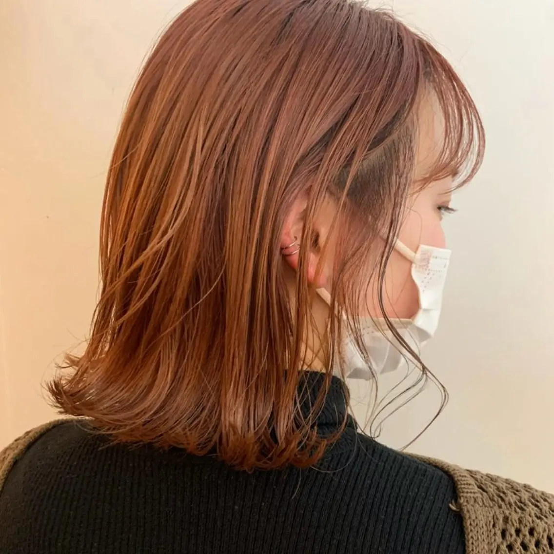 ミディアム 暖色・前髪カット 🎗️佐藤ゆみこのヘアスタイル