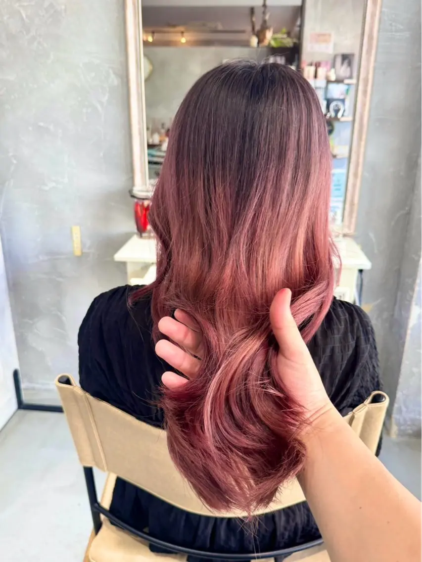 ロング カラー Kayo🐬 /ピンク系カラー🎀のヘアスタイル