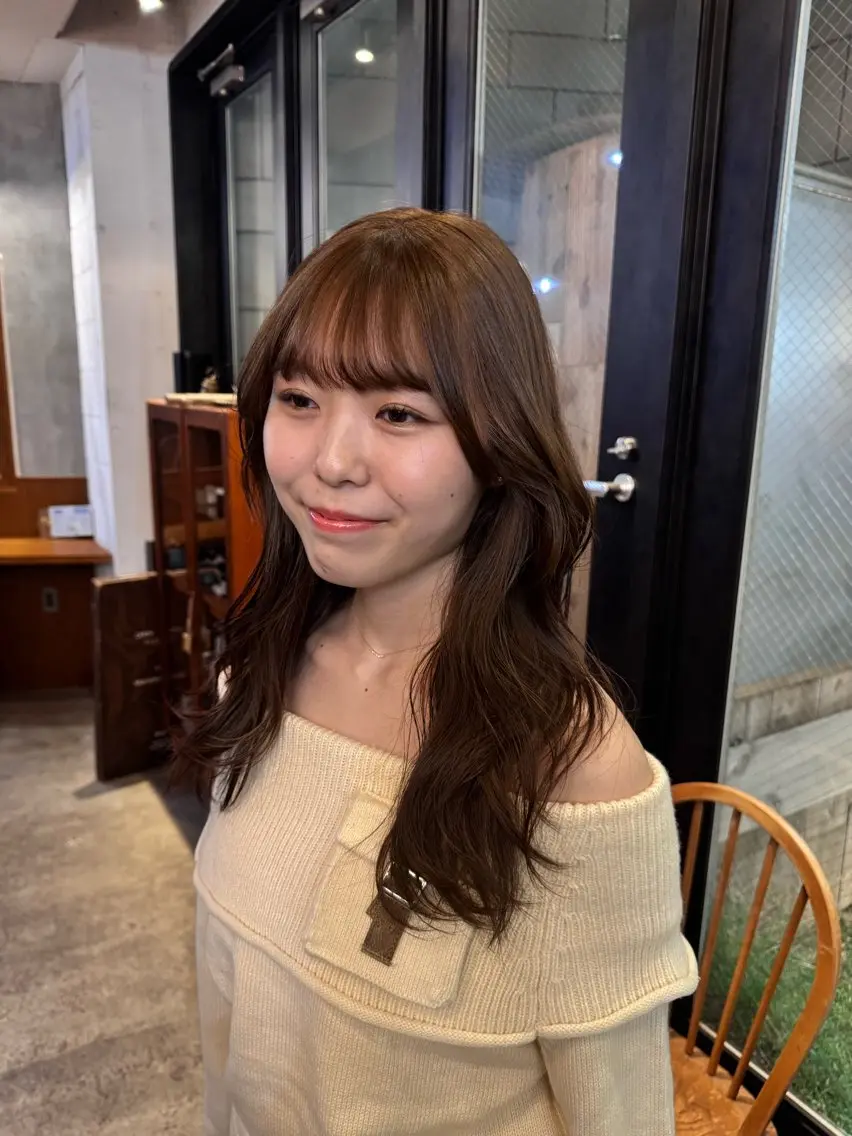 セミロング ヘアカラー 🦢パーマモデル 様募集中🦢AI🫧のヘアスタイル