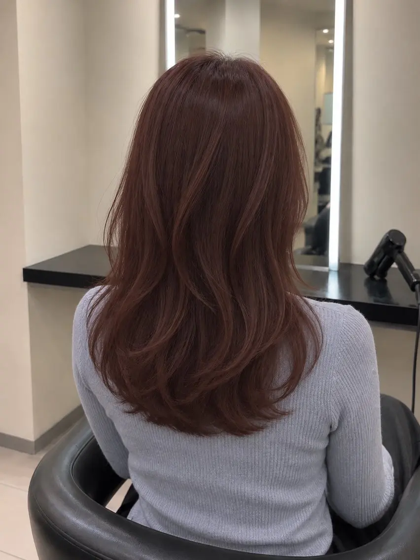 ミディアム カラー ブラウンカラー トリートメント 🌈ウルトワ水素 髪質改善naru🌈のヘアスタイル