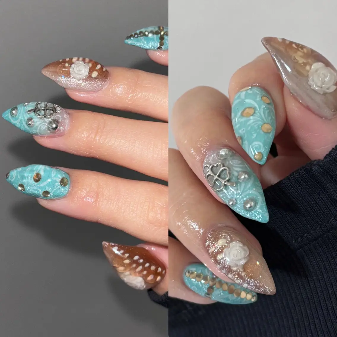 セミロング ハンドネイル Kiki / art nailのネイルデザイン