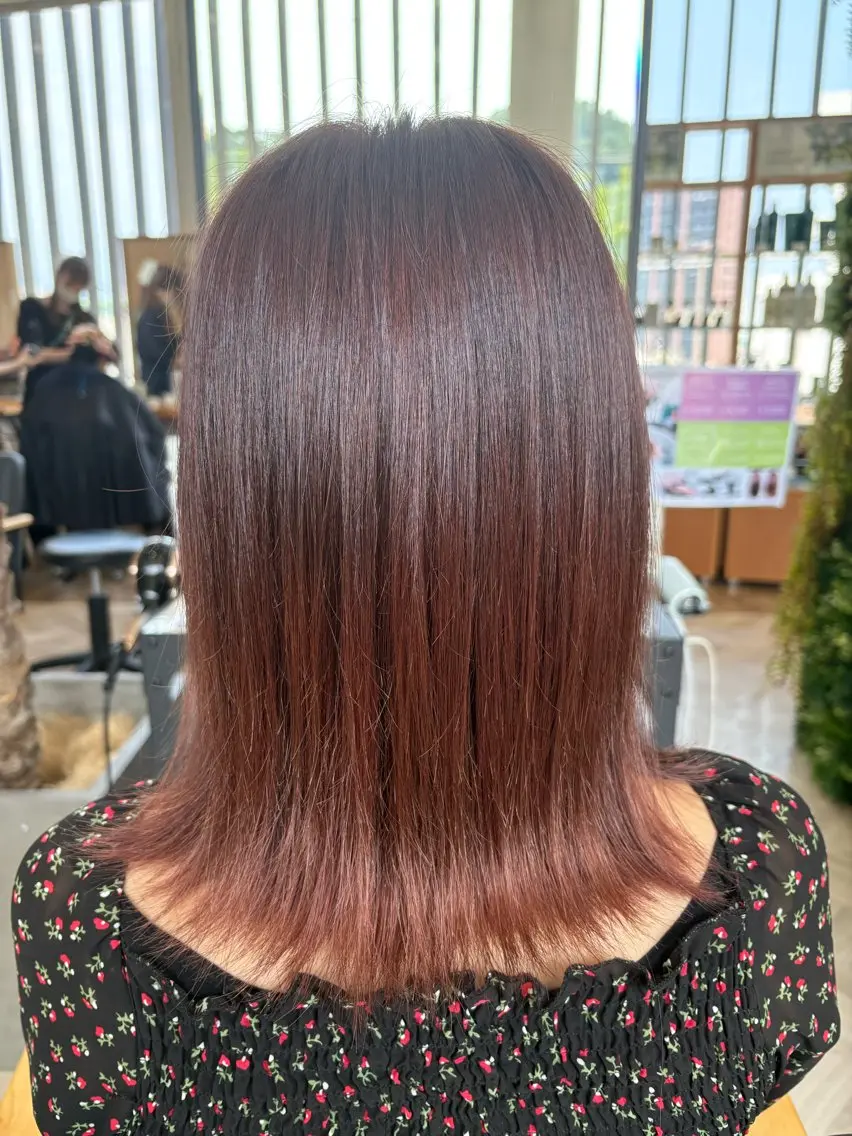 ミディアム ヘアカラー 宮崎 瑠梨のヘアスタイル