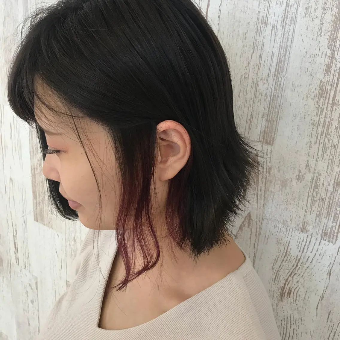 ショート カラー ハイライトカラー ピンクカラー ハイライト カット ヘアカラー Oopsレイヤー 加藤澄都のヘアスタイル