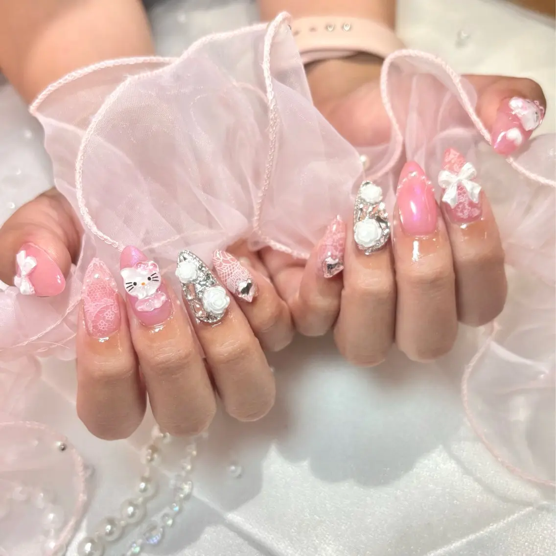 ネイル ピンク ハンドネイル mio nail TANIのネイルデザイン
