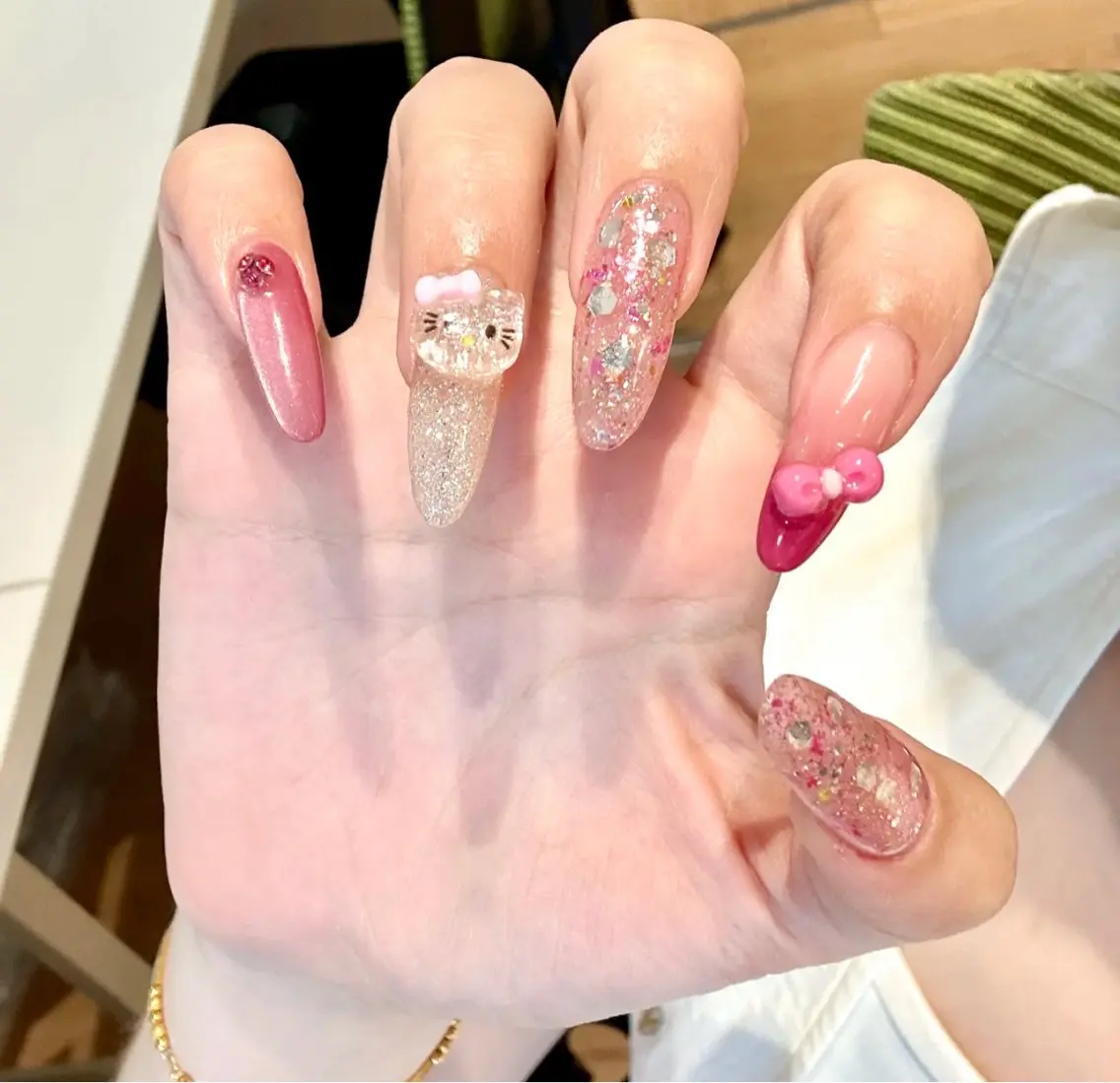 ネイル アートネイル オーロラネイル チークネイル フレンチネイル ガラスフレンチ ハンドネイル 🎀🎀YooLi Nail Salonのネイルデザイン