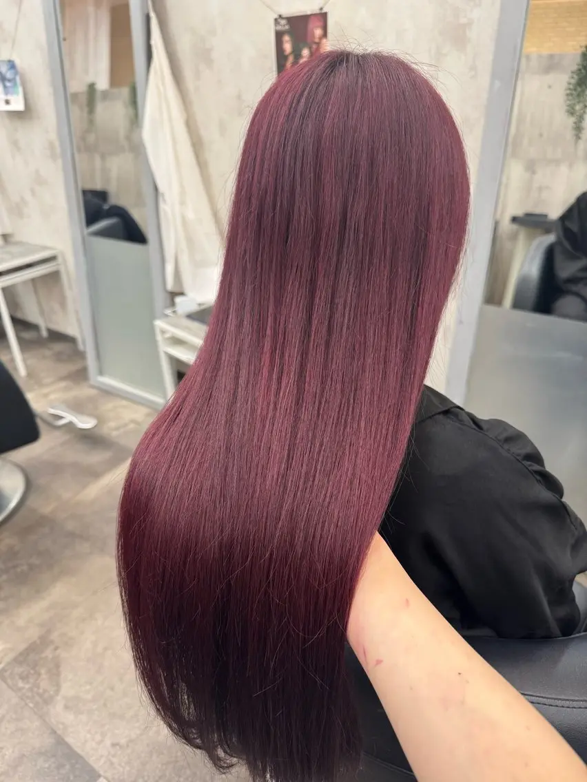ロング カラー ヘアカラー r i n k aのヘアスタイル