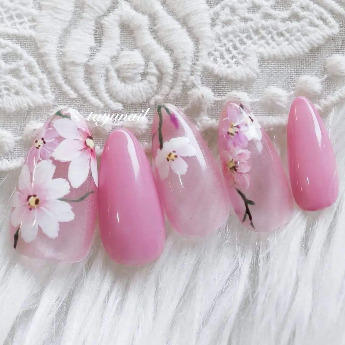 ネイル アートネイル ジェルネイル パラジェル ネイルサロン 【たゆnail】小中のネイルデザイン