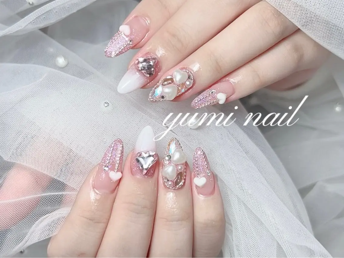 ネイル ハンドネイル 𝐲𝐮𝐦𝐢🎀 長さ出しデザイン専門のネイルデザイン