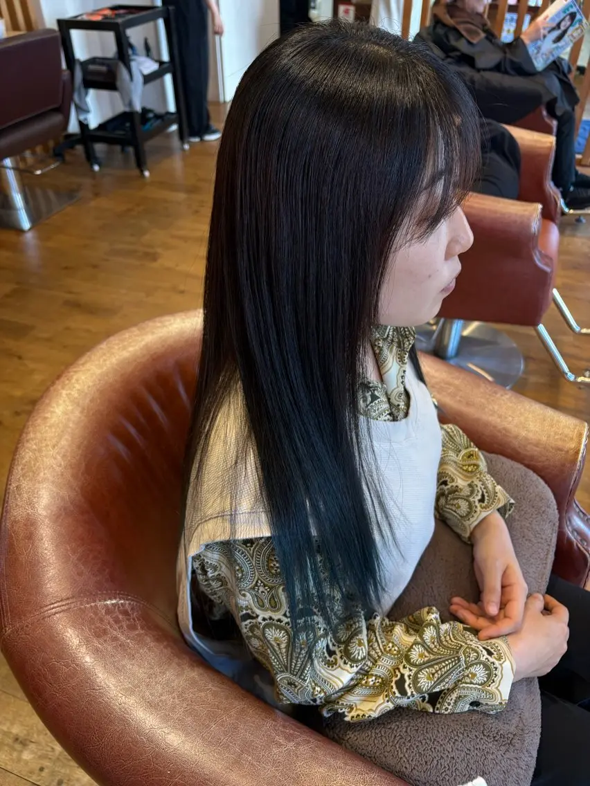 ロング 縮毛矯正 トリートメント 山本 あやめ子のヘアスタイル