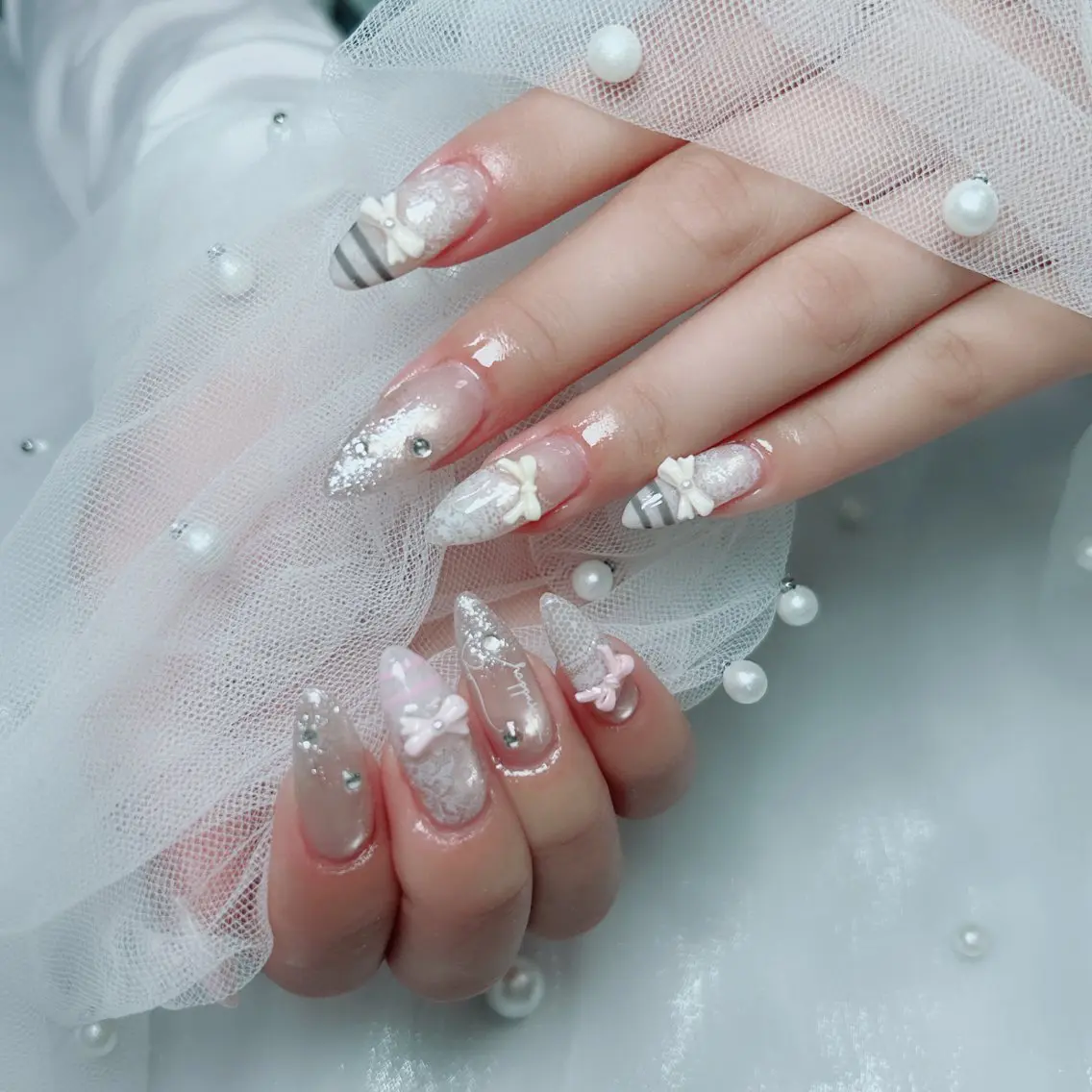 ネイル フラワーネイル ワンホンネイル ハンドネイル Cute Tips nailのネイルデザイン