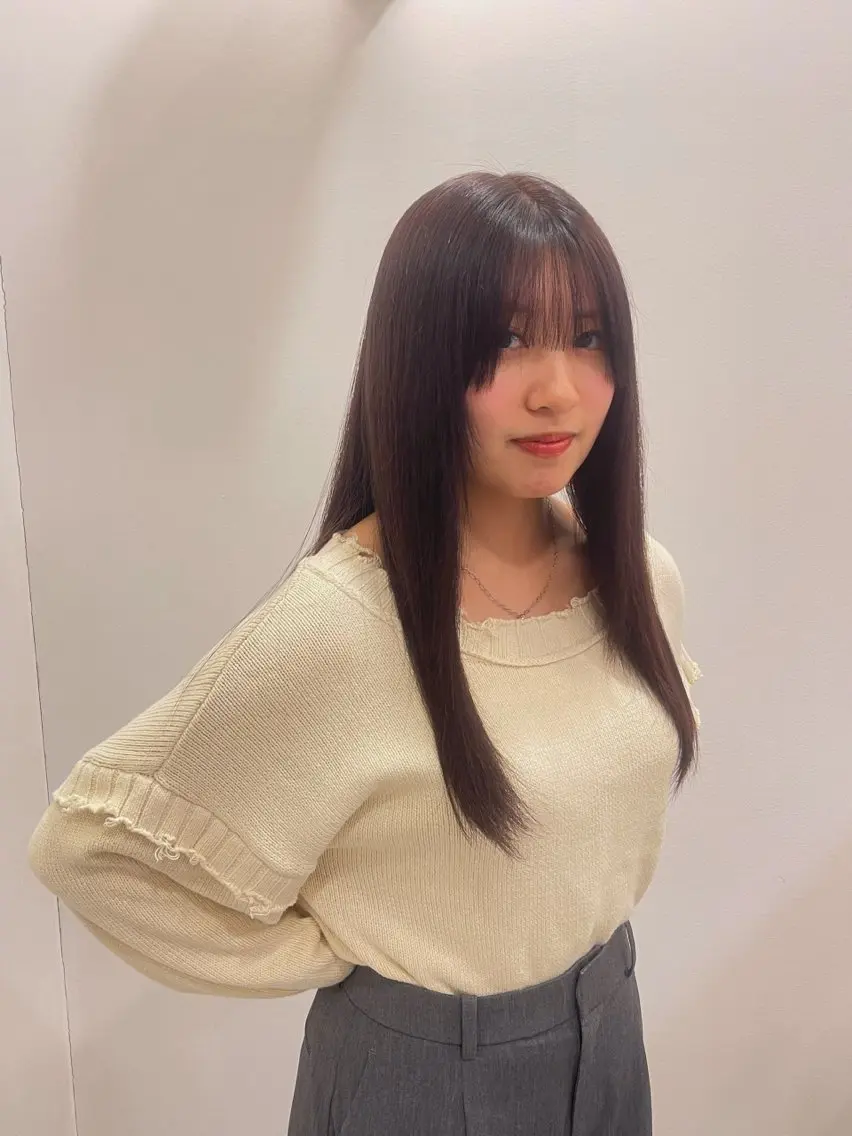 透明感ダブルカラー（ブリーチなしミルクティーカラーなど）＋トリートメントの写真