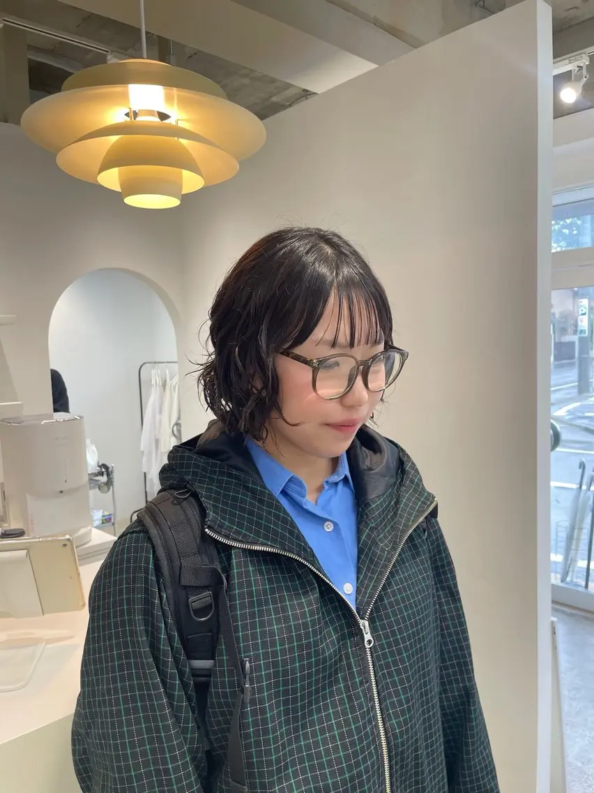 ショート パーマ ボブ カット パーマ トリートメント H I ＮＡのヘアスタイル