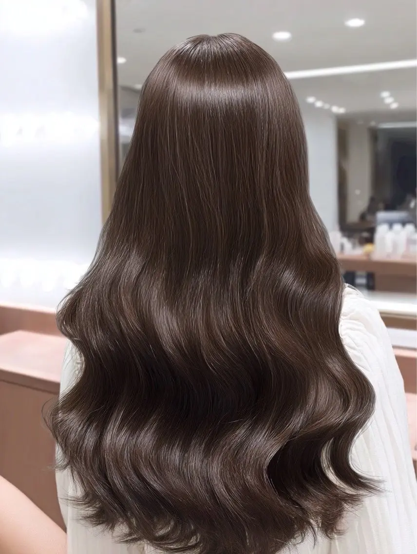 ロング カラー ヘアカラー 🍒モテ暖色カラー × うる艶✧ ゆなのヘアスタイル