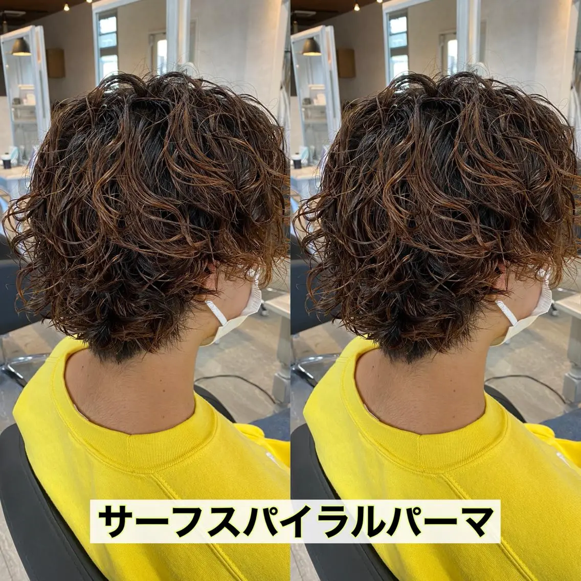 ミディアム パーマ メンズ カット パーマ ⭕️メンズパーマ⭕️ 山口 裕太郎のヘアスタイル