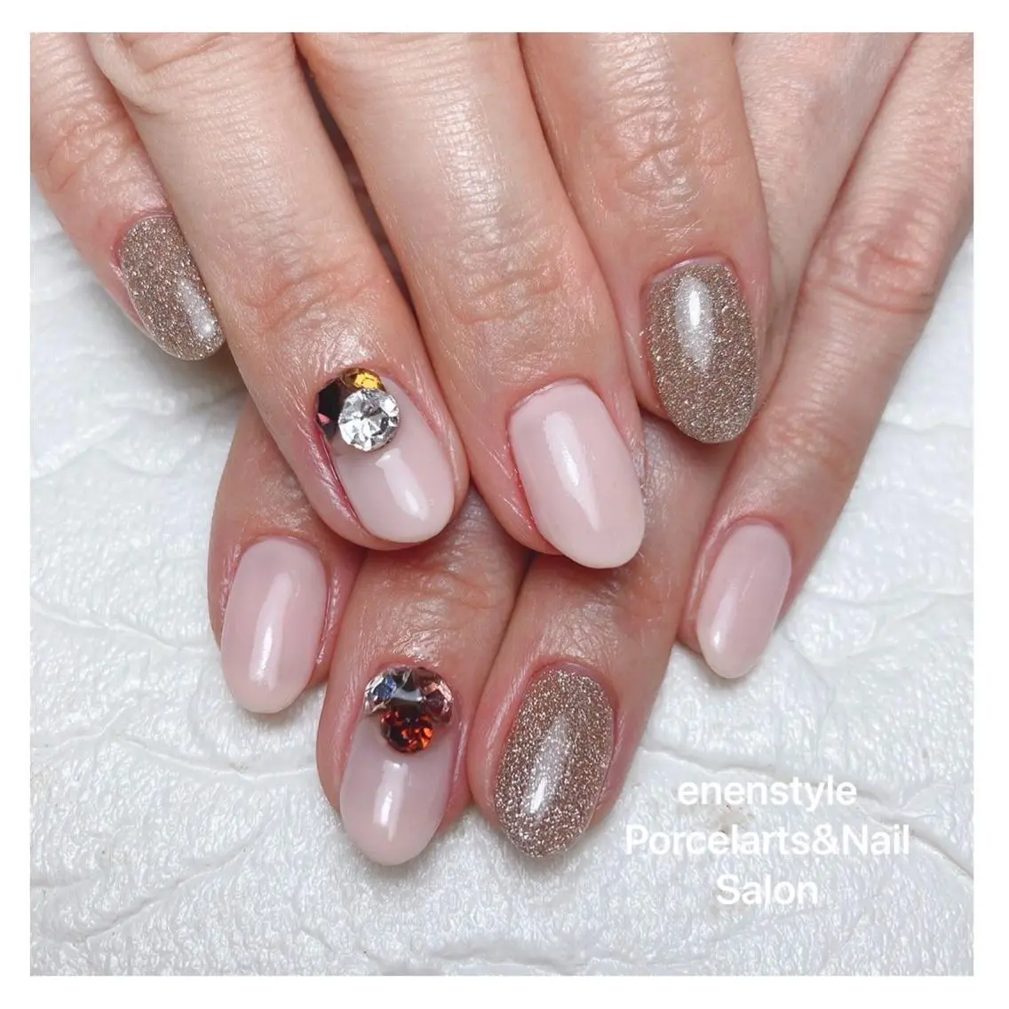 ミディアム ネイル 🐾enen style 🐾のネイルデザイン
