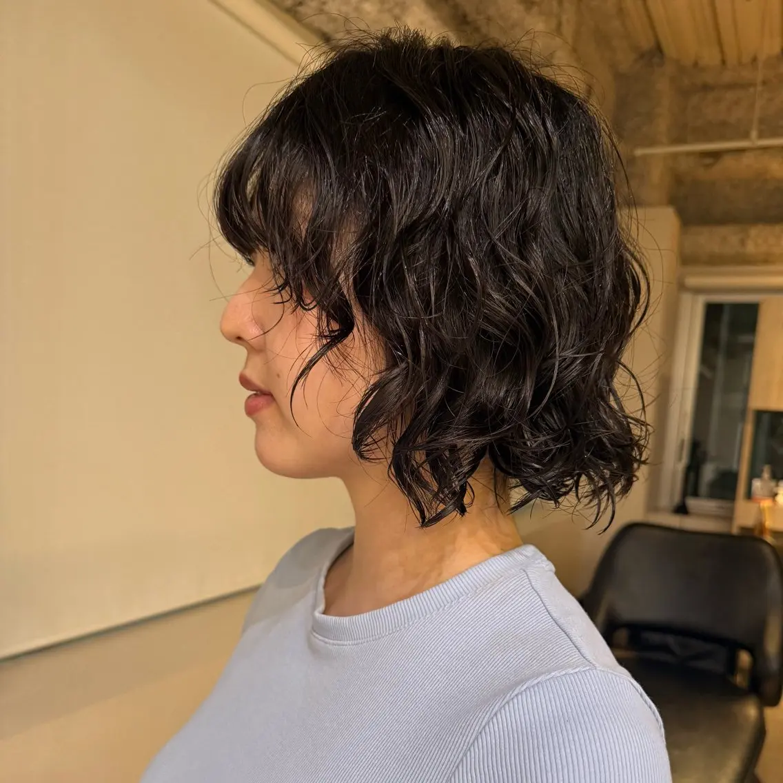 ミディアム パーマ やはらりの/ パーマのヘアスタイル