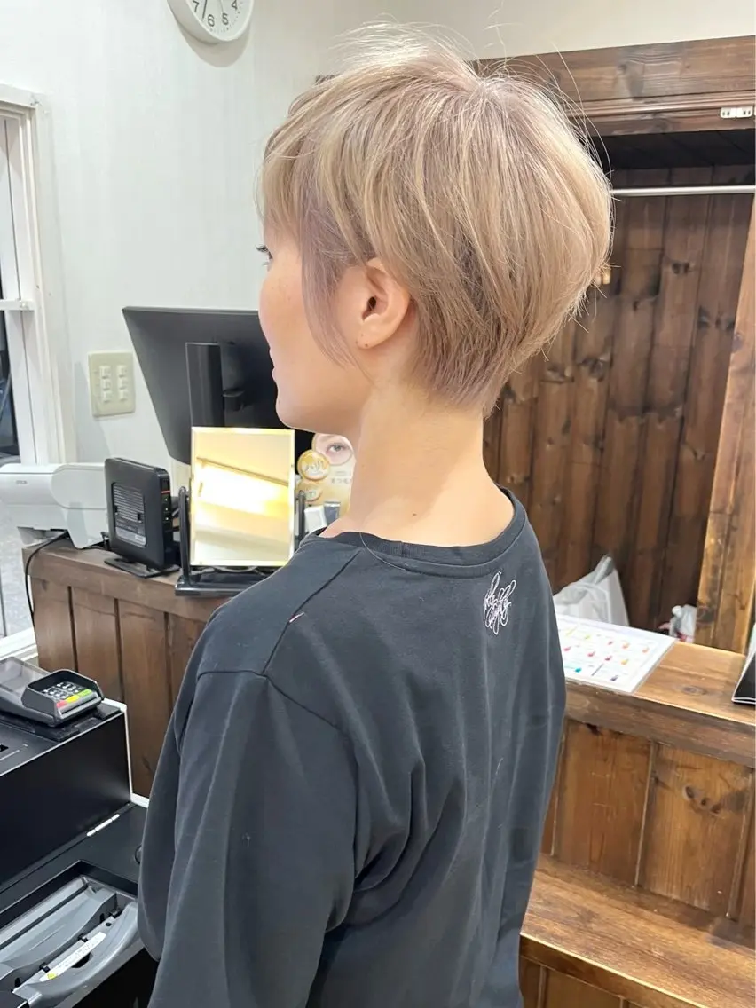 ショート ショートヘア カット 🦋ショートカット モデル紀輔🦋のヘアスタイル