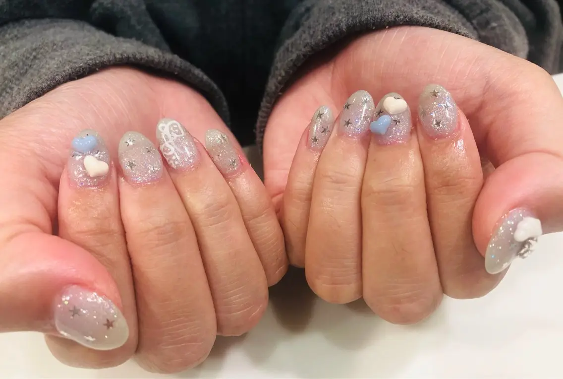 ネイル キラキラネイル ハンドネイル 清谷 あすかのネイルデザイン