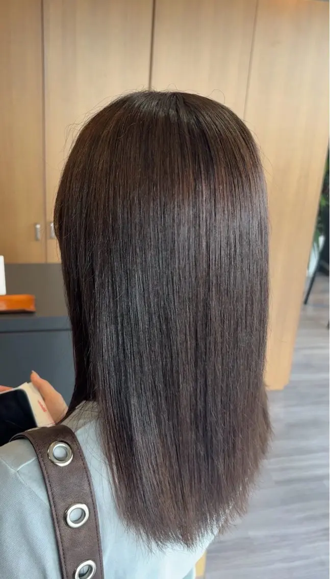 ミディアム カラー 透明感カラー グレージュ ヘアカラー arika もえのヘアスタイル
