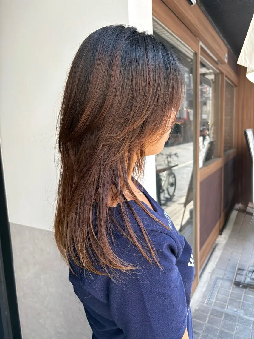 セミロング レイヤーカット カット 透明感モテスタイル 💞SHIORI💞のヘアスタイル