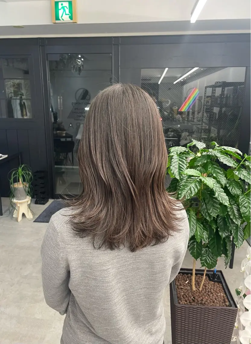 ミディアム カラー ベージュカラー オレンジ 髪質改善 トリートメント カット ヘアカラー トリートメント 川上拓真 ✂︎学芸大学のヘアスタイル