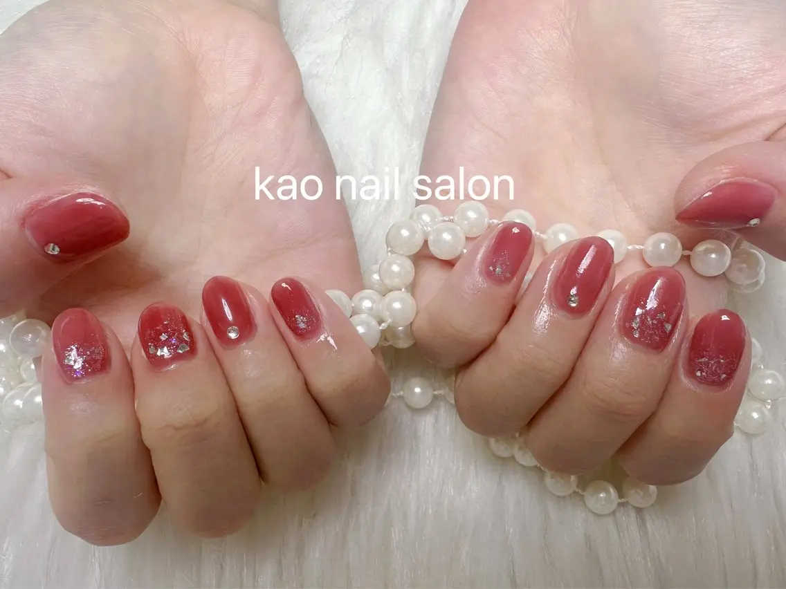 ネイル ハンドネイル kao nail マグネット/長さだしのネイルデザイン