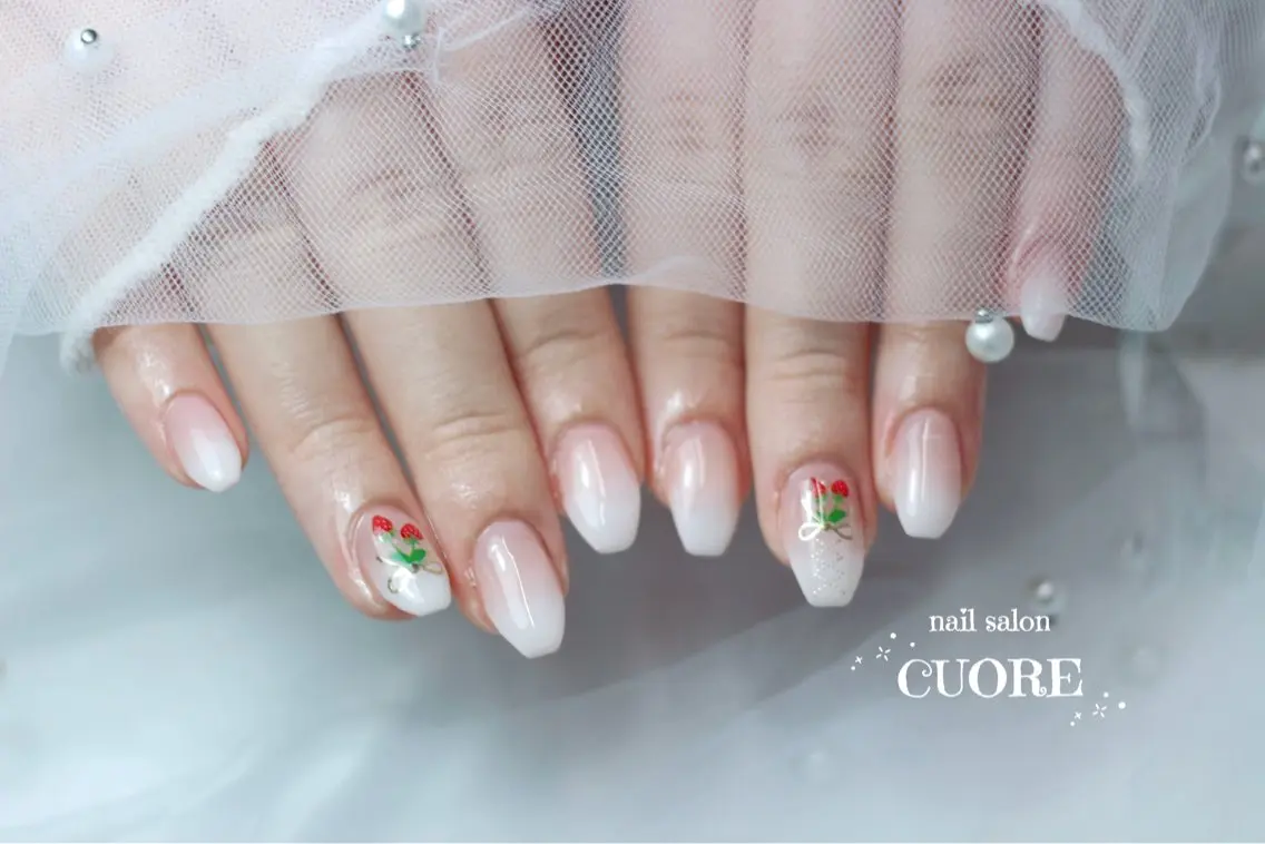 ネイル オフィスネイル シンプルネイル 春ネイル nail salon CUOREのネイルデザイン