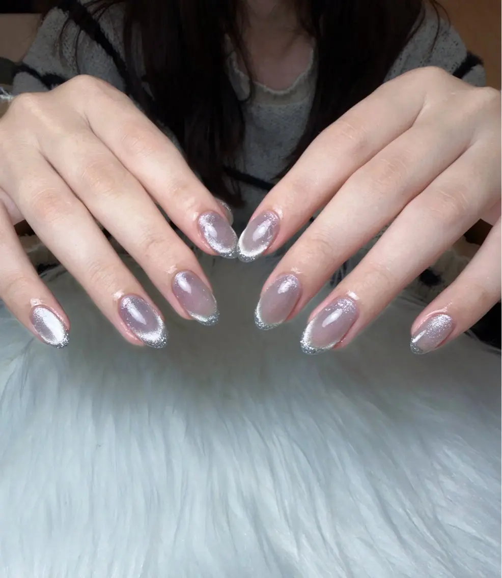 ネイル フレンチネイル マグネットネイル Sora Nail Honastugiのネイルデザイン