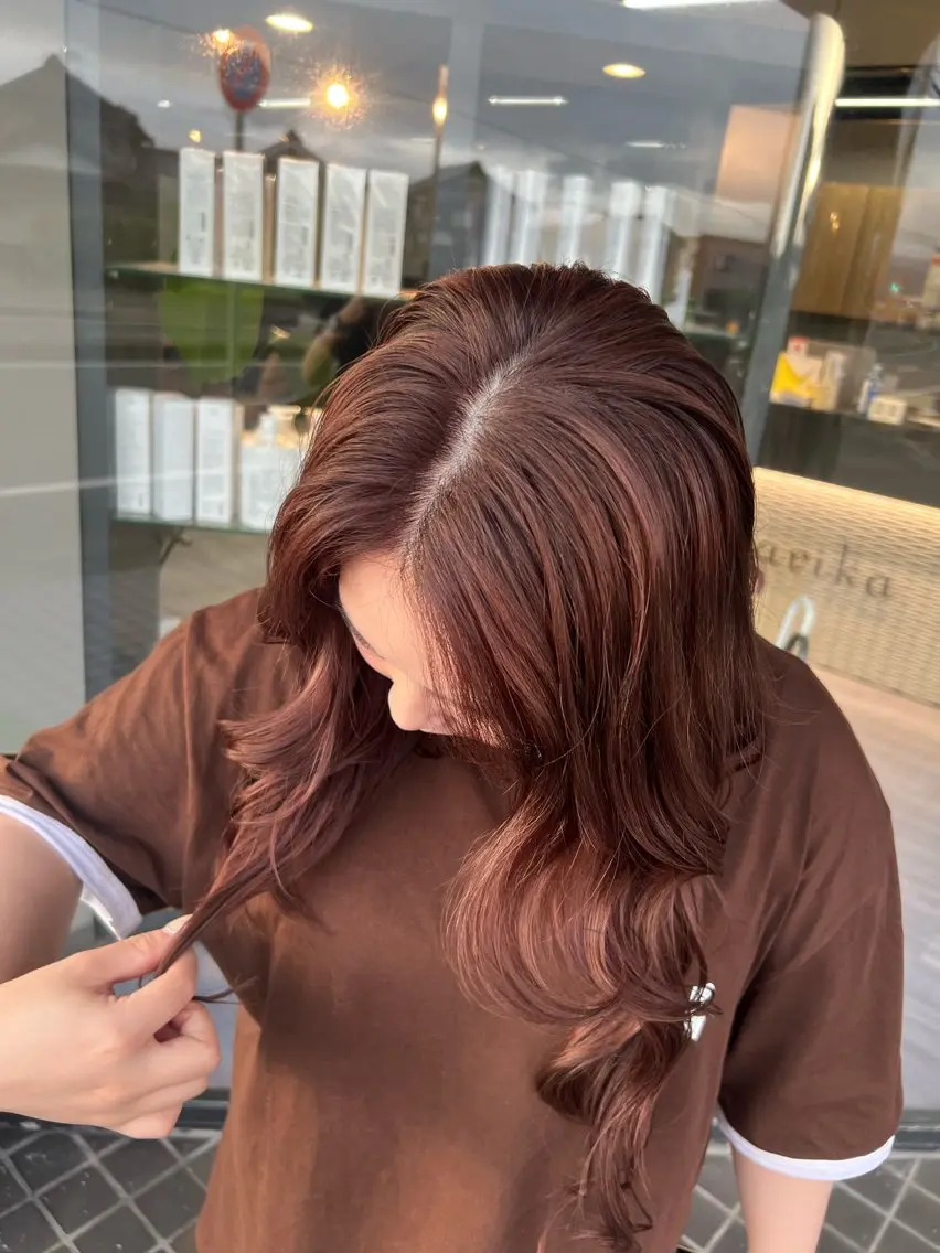 ロング カラー ブリーチ グラデーションカラー ヘアカラー arika ミズキのヘアスタイル