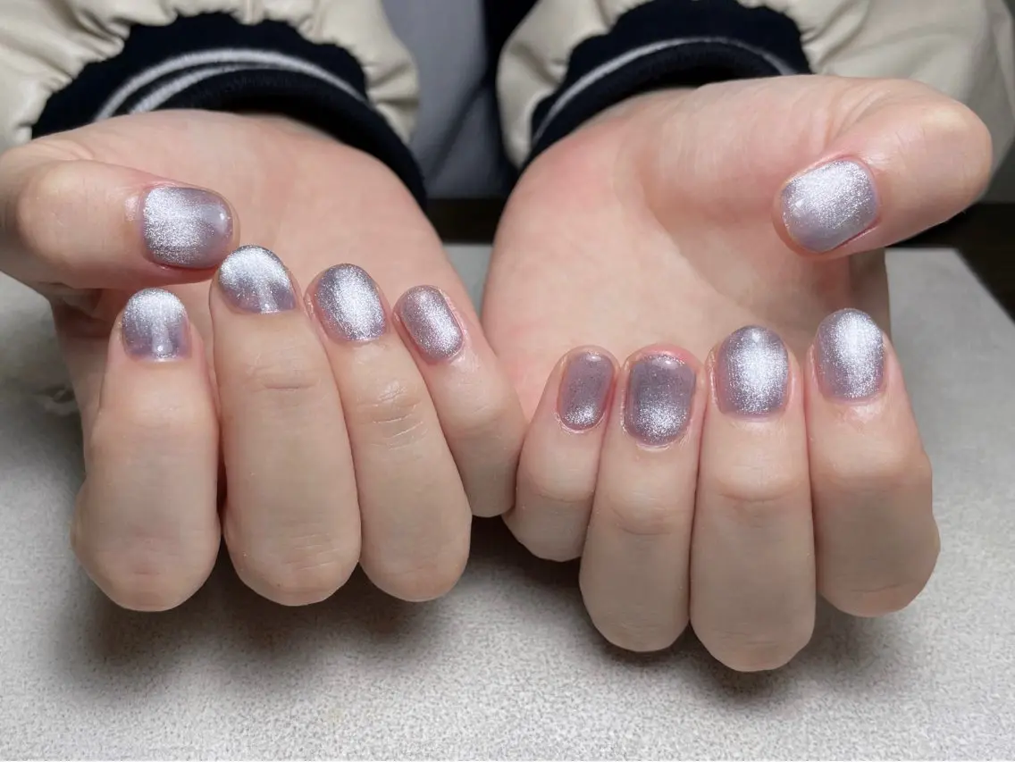 ネイル ジェルネイル マグネットネイル パラジェル シンプルネイル ハンドネイル BLANC.nail yuuのネイルデザイン