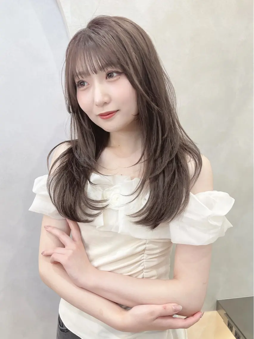 セミロング 顔まわりレイヤー レイヤーカット 縮毛矯正 カット 縮毛矯正 トリートメント 失敗しないレイヤー/ 顔まわり☀️しゅうとのヘアスタイル