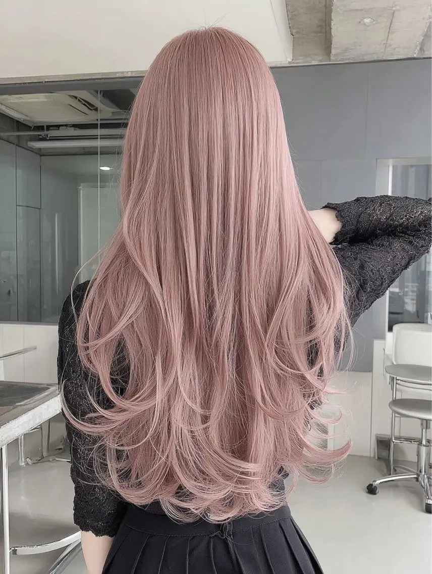 ロング ヘアカラー 渋谷ハイトーン ななかのヘアスタイル