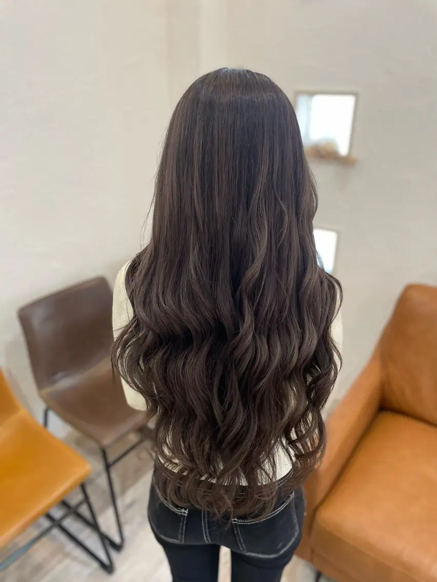 ロング カラー カット ヘアカラー 三橋 蘭子のヘアスタイル