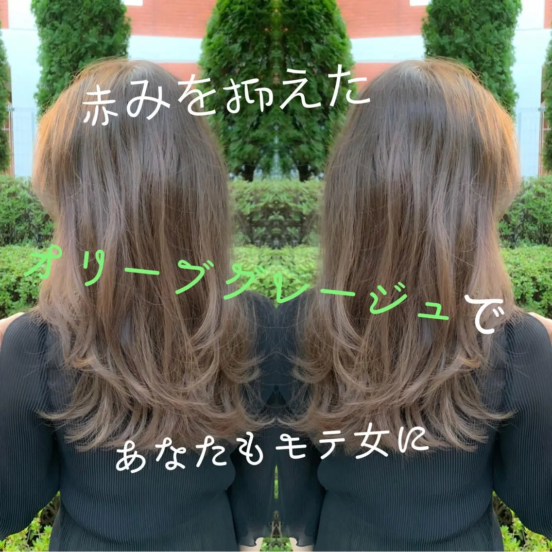 セミロング カラー パーマ グレージュ オリーブグレージュ オリーブグレー カット ヘアカラー トリートメント ボブ/ショート得意 安西駿一　【銀座】のヘアスタイル