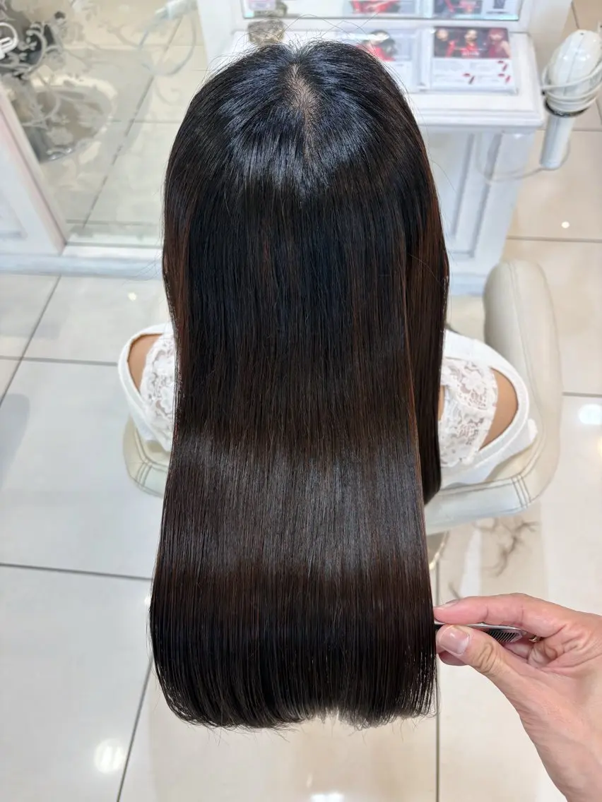 セミロング 髪質改善 縮毛矯正 トリートメント カット トリートメント 高橋 佑のヘアスタイル