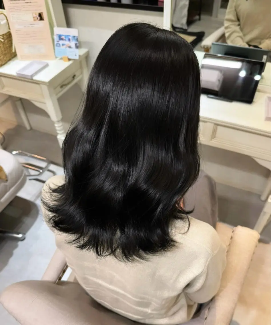 ミディアム カラー ヘアカラー トリートメント スガハラ アンナのヘアスタイル