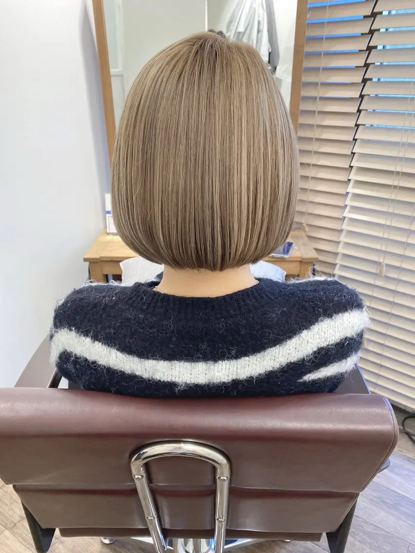 ミディアム カラー ベージュカラー ブリーチ ハイライト⭐️上野 高広のヘアスタイル