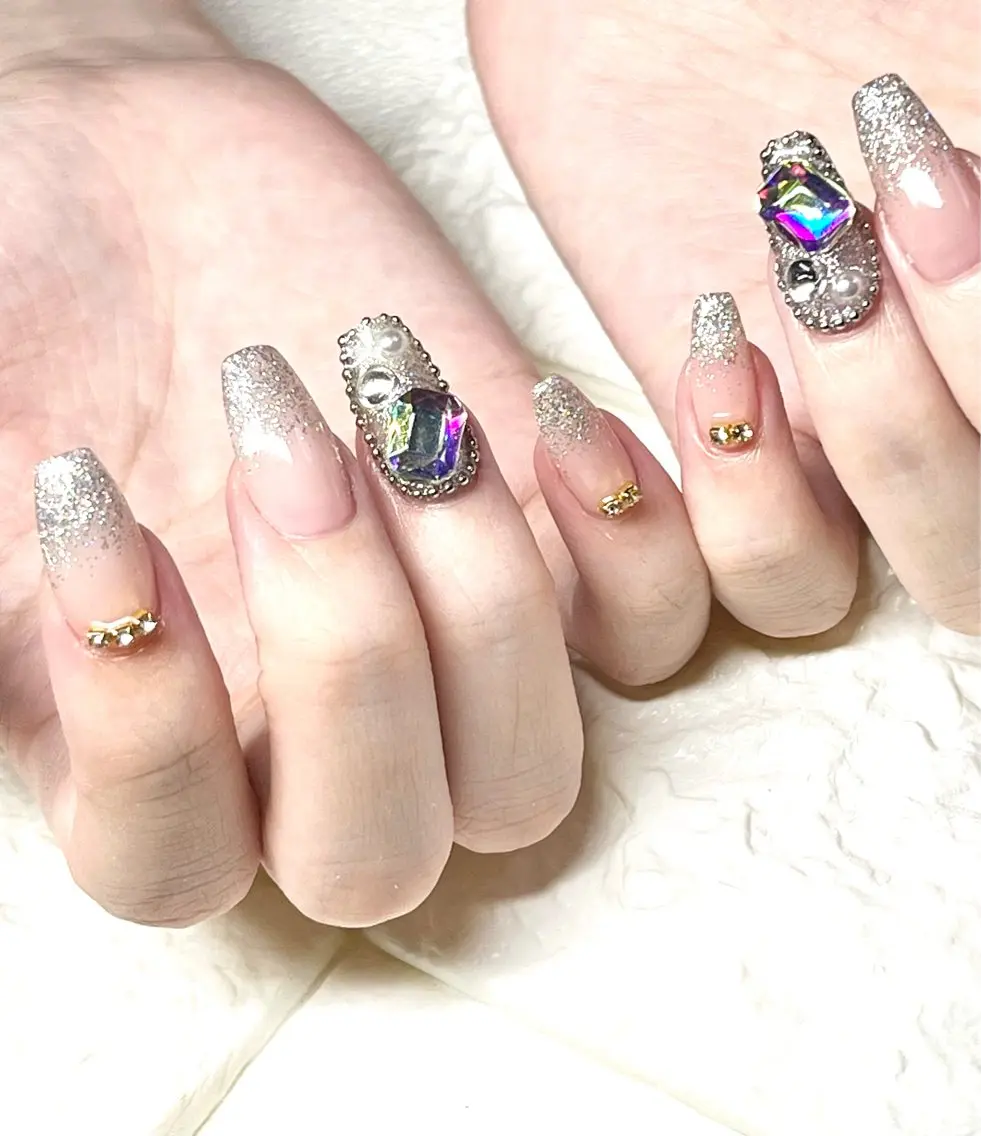 ロング ネイル ロング ロングネイル ハンドネイル まり りぃ〜んのネイルデザイン