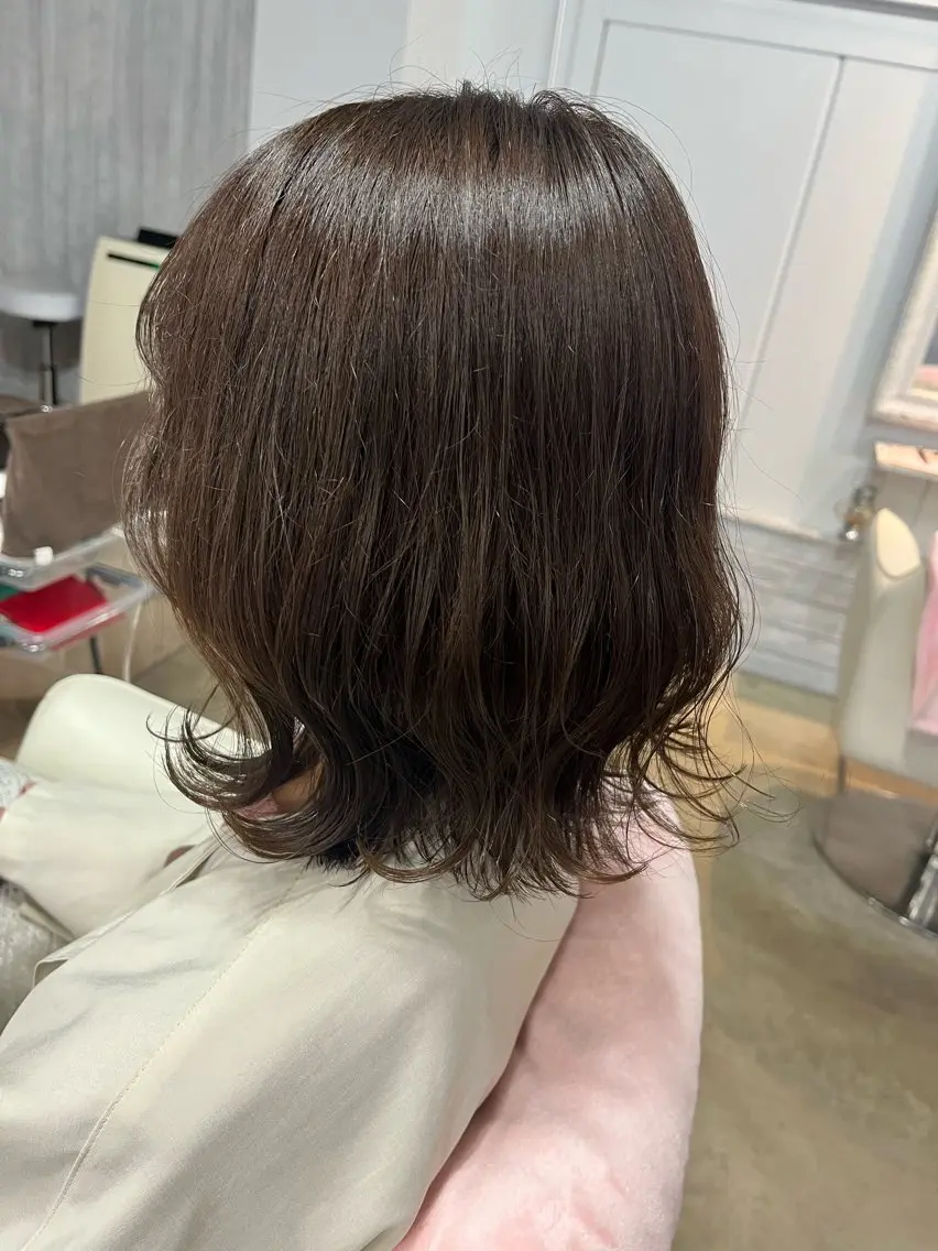 ミディアム パーマ 縮毛矯正🫧髪質改善 💐いしいゆうこのヘアスタイル