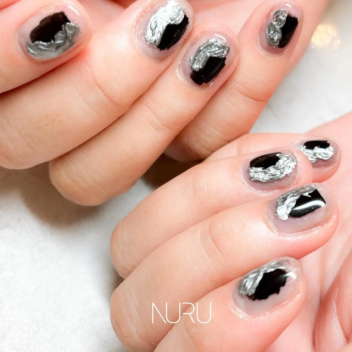 【HAND】オフありorオフなし「塗りかけクリアニュアンス」:4500円の写真