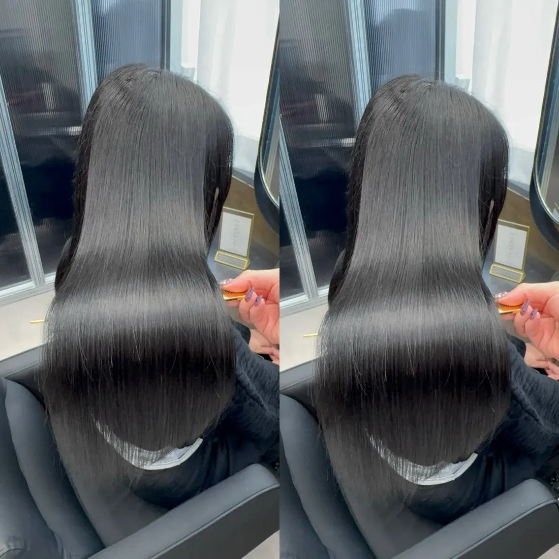 ロング カット ヘアカラー 縮毛矯正 トリートメント 今話題の艶髪矯正 美艶カラー/FUKAのヘアスタイル