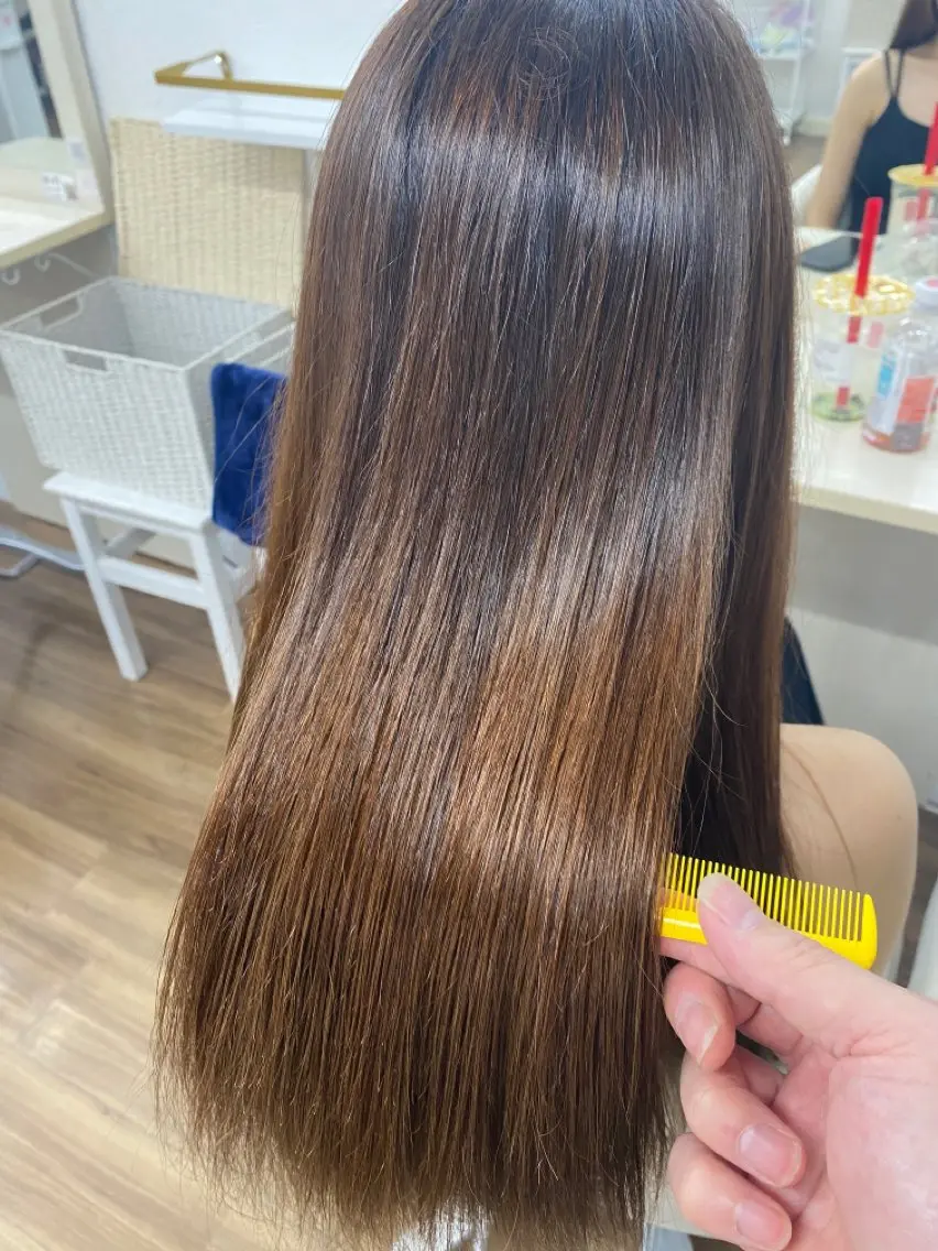 ロング カラー トリートメント トリートメント GLOSS 心斎橋 山上のヘアスタイル