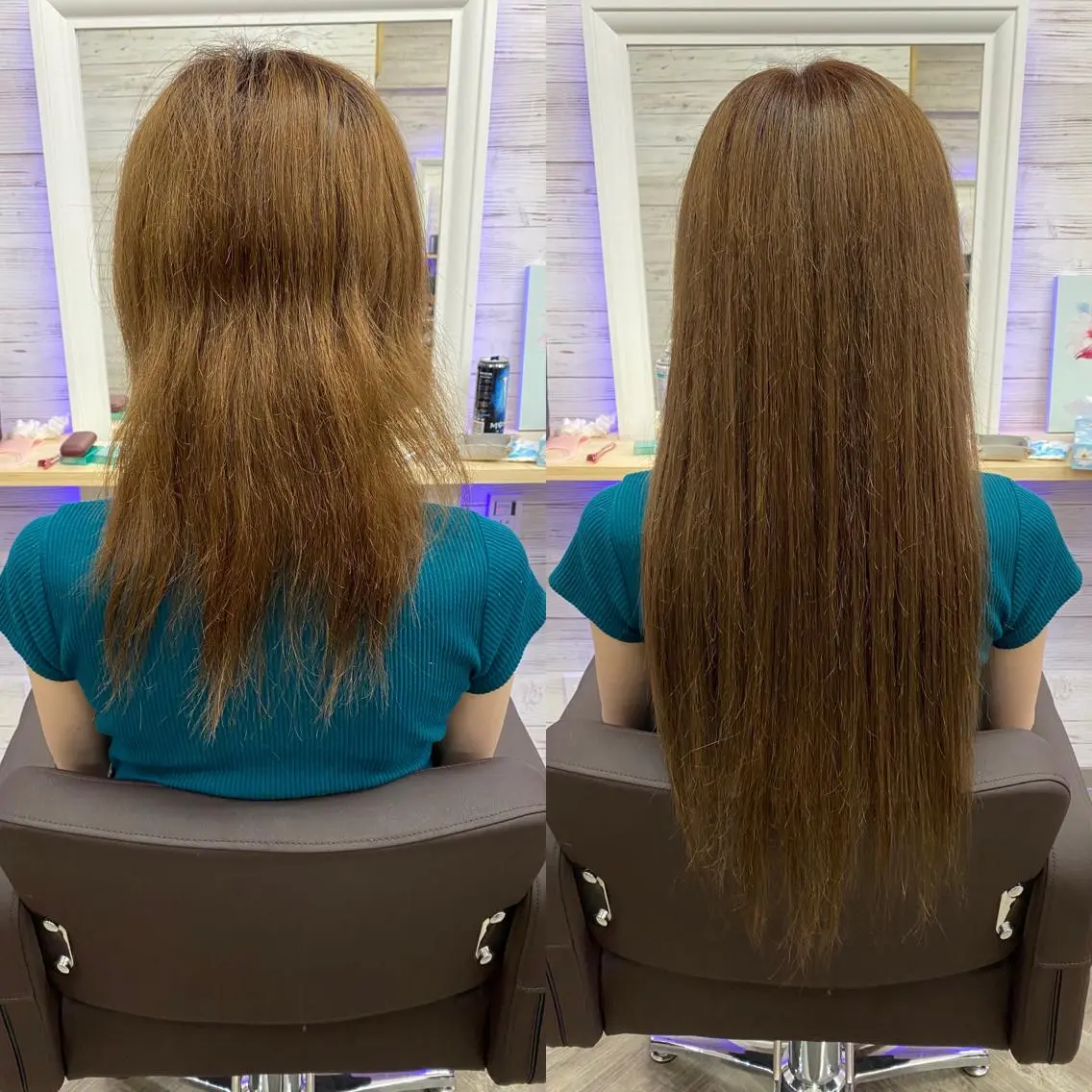 ミディアム カラー ヘアアレンジ ショートボブ 編み込みエクステ シールエクステ ミディアムパーマ バレイヤージュ FAAM Tsuneのヘアスタイル