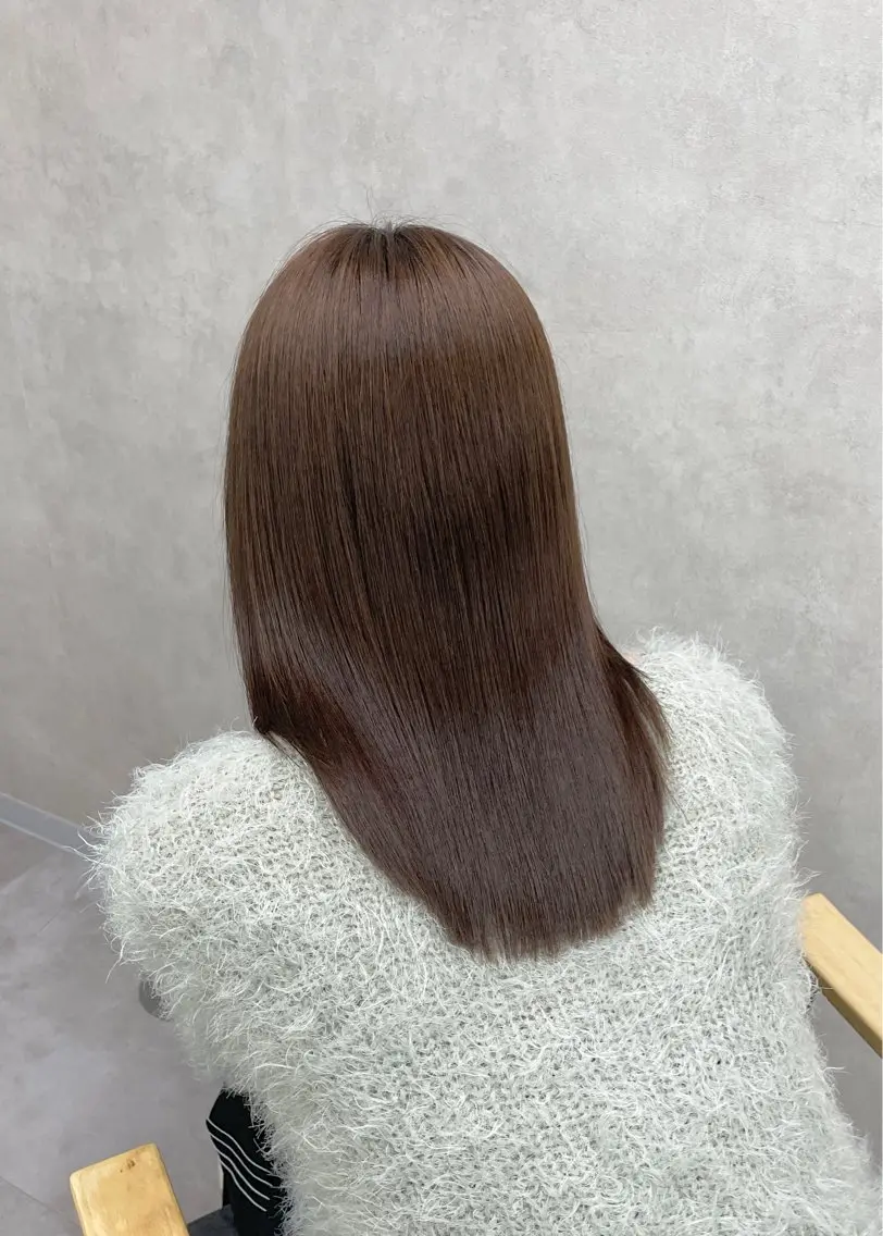 セミロング 縮毛矯正 カット 縮毛矯正 maria soa/艶髪ヘアのヘアスタイル